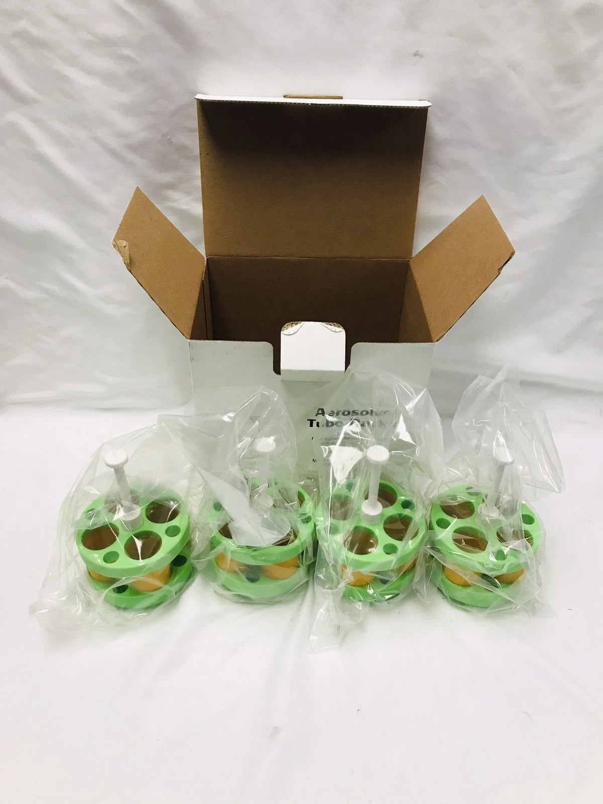 New Sealed Set of 4 Beckman Coulter Aerosolve Tube Racks 358992