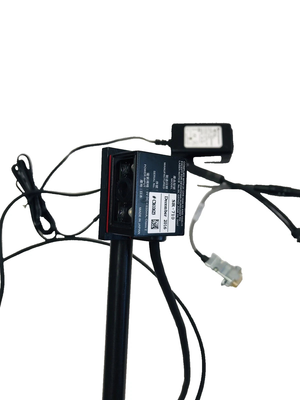 Keyence SR-710 Barcode Reader with Power Supply and Cords Tested Working Video