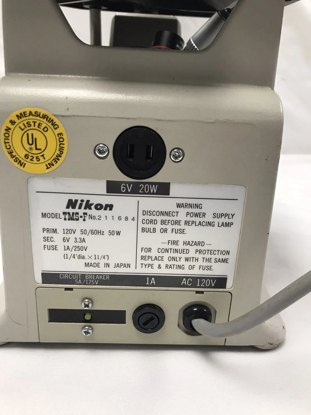 Nikon Inverted Microscope TMS with 3 Objectives AS-IS Parts / Repair 4x 10x 20x