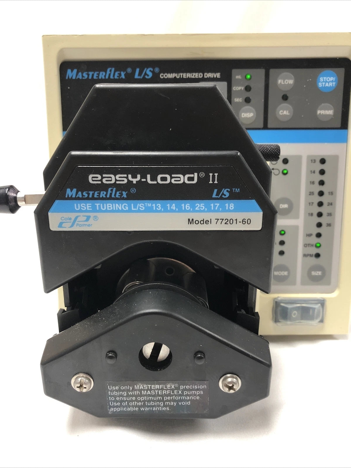 Cole-Palmer MasterFlex L/S Digital drive 7550-10 w/ Easy-Load II 77201-60 Working