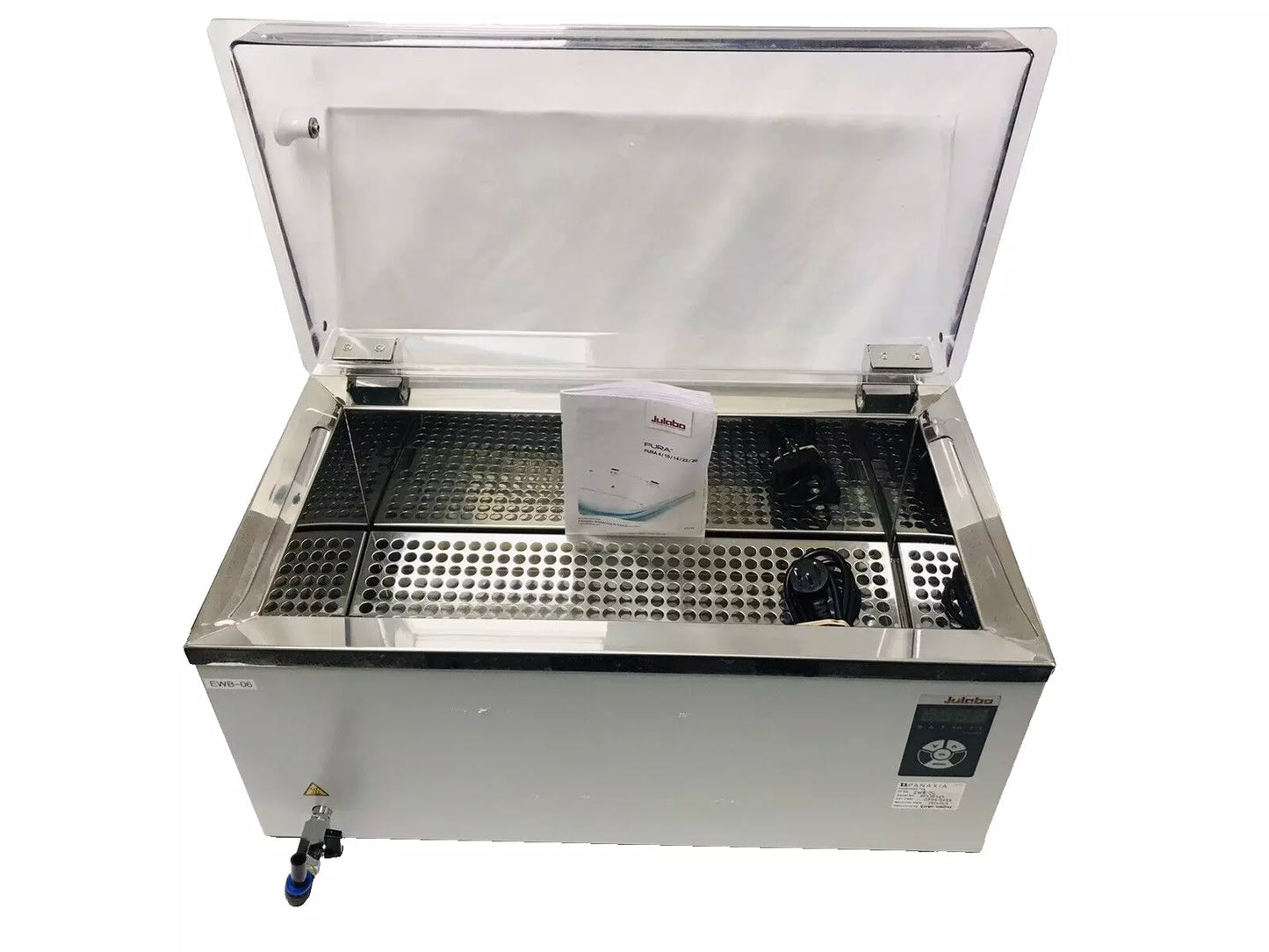 Julabo PURA 22 Water Bath W/ Lift up Cover & Test Tube Rack 20002866 230v Tested