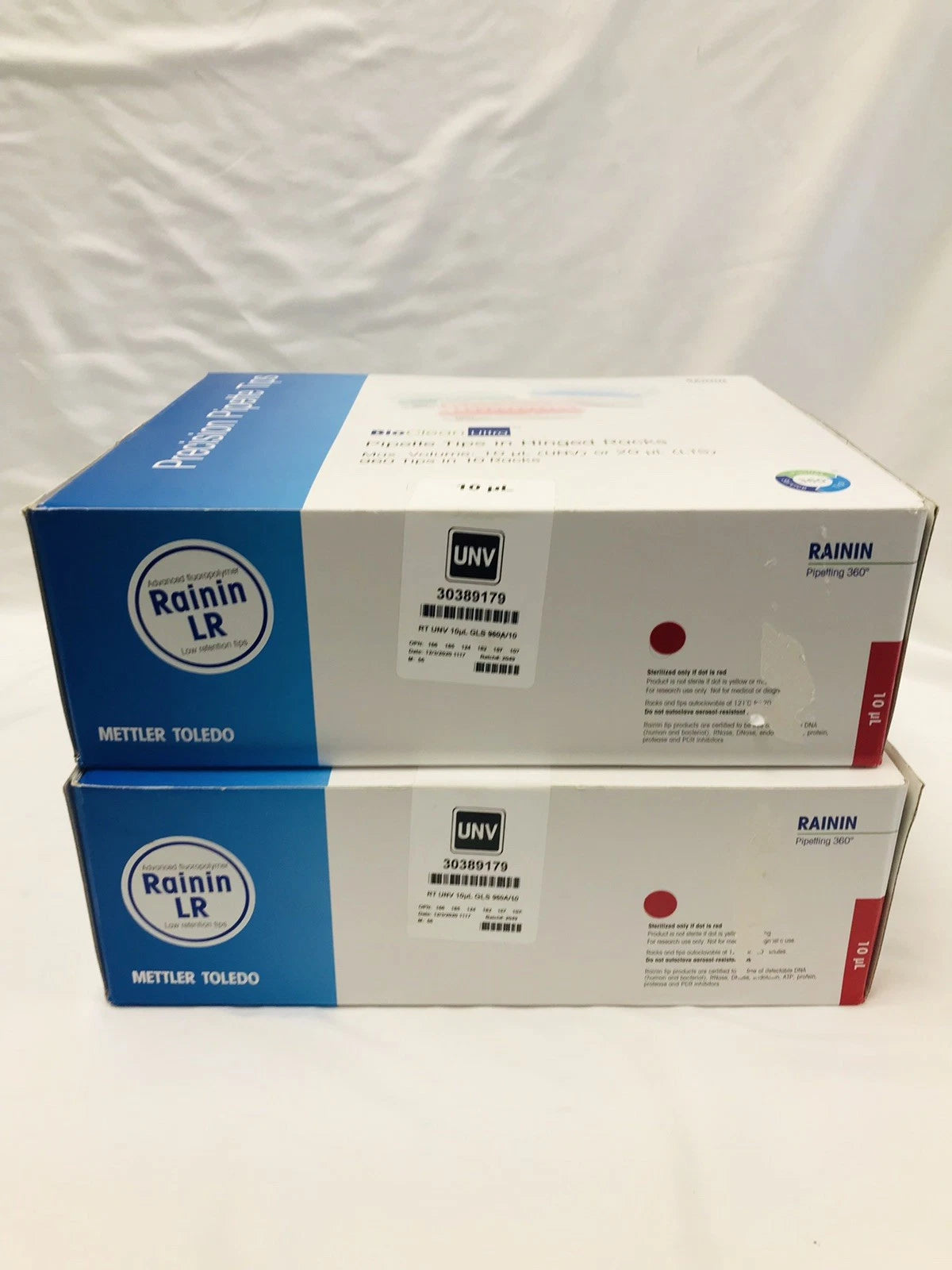 Share Sealed Rainin Pipette Tips RT UNV 10µL GLS 960A/10 - 2 Cases 30389179 Mettler
