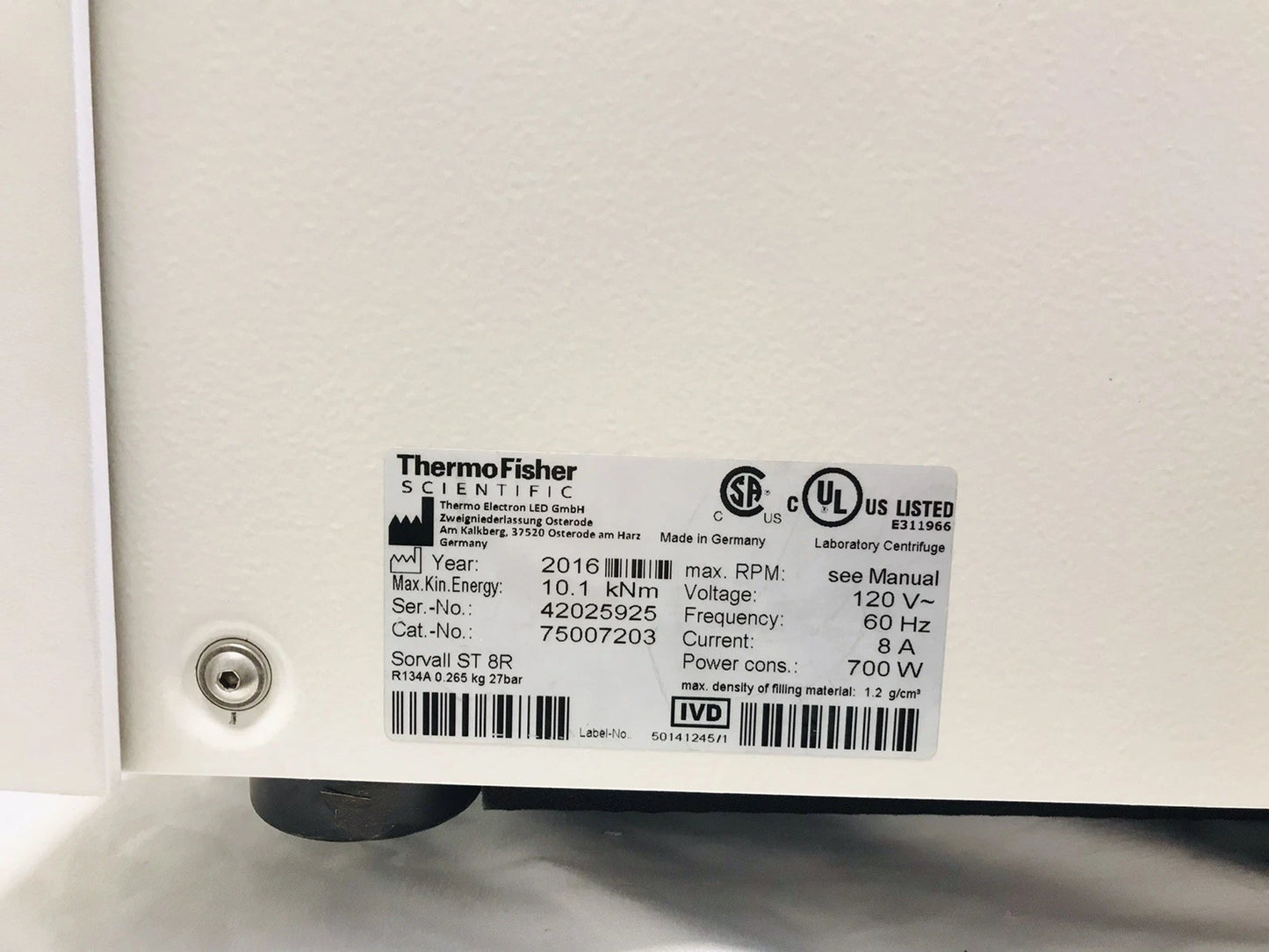 Thermo Scientific Sorvall ST 8R Refrigerated w/ M-10 Rotor Plate Carrier Tested