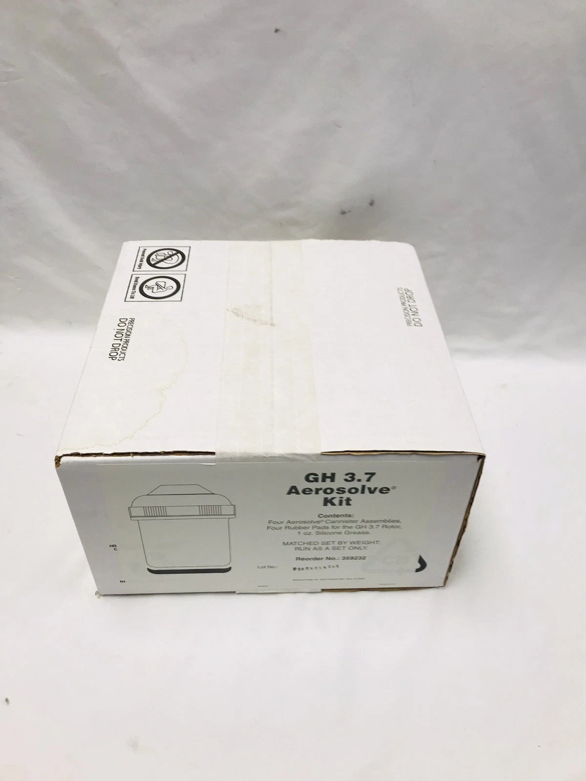NEW Set of 4 Beckman Coulter 359232 Aerosolve Canisters & Lids for GH-3.7