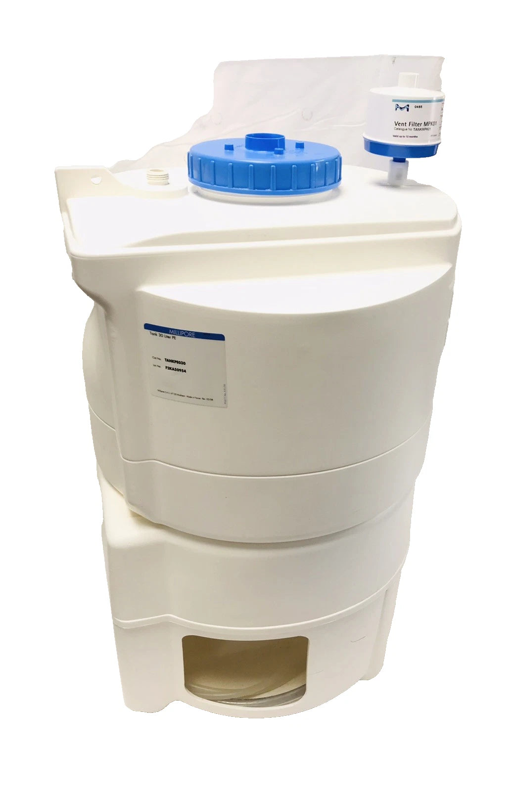Millipore TANKPE030 Water Reservoir Storage Tank 30L PE 30 Liter