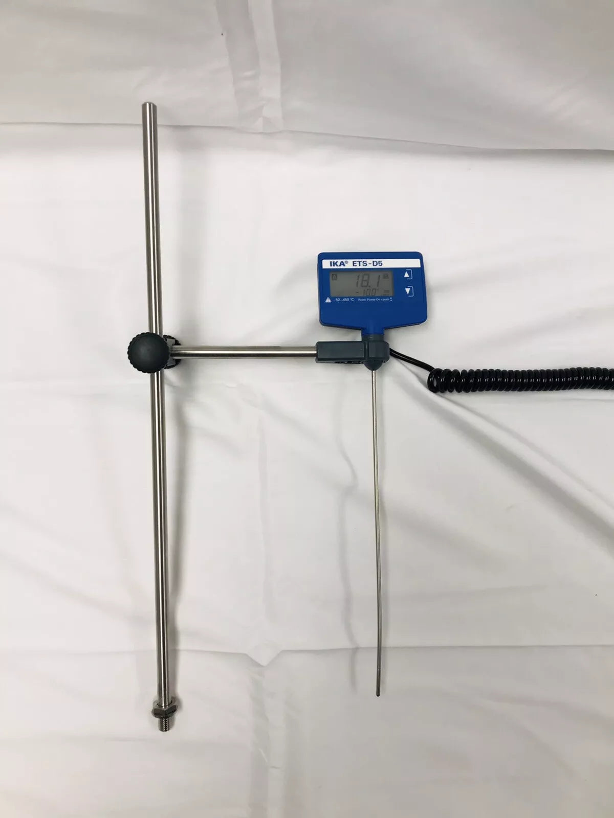 IKA ETS-D5  Temperature Sensor & Stand / Holder Tested Working
