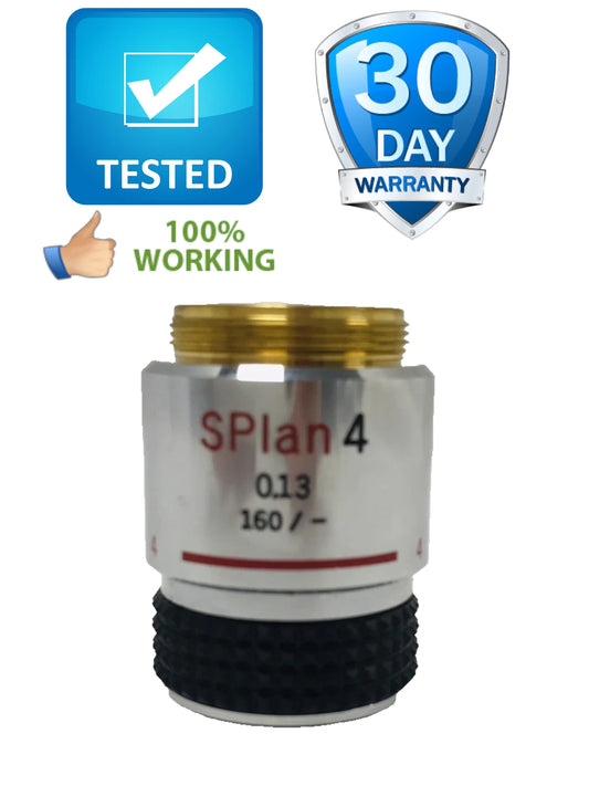 Olympus SPlan 4 Microscope Objective 4x 0.13 NA 160 / - Tested Working