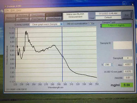 Thermo ND-1000 NanoDrop UV/VIS Spectrophotometer Tested Working Video Warranty