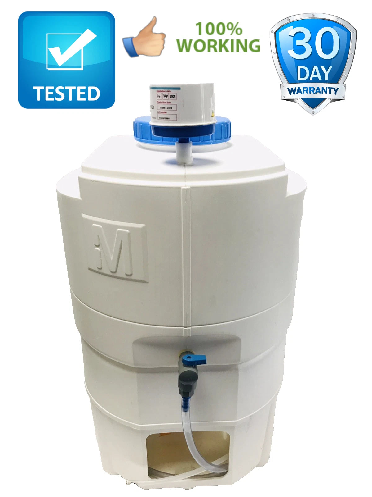 Millipore TANKPE030 Water Reservoir Storage Tank 30L PE 30 Liter