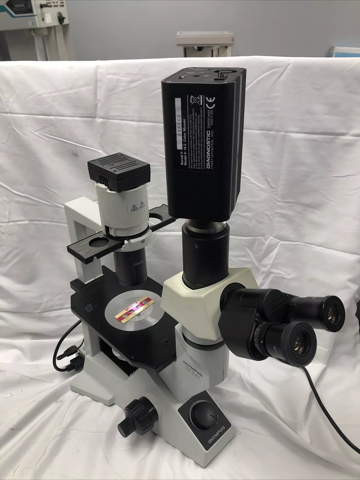 Olympus CKX41 Inverted Microscope with Phase Contrast 4 objective 4,10,20,40