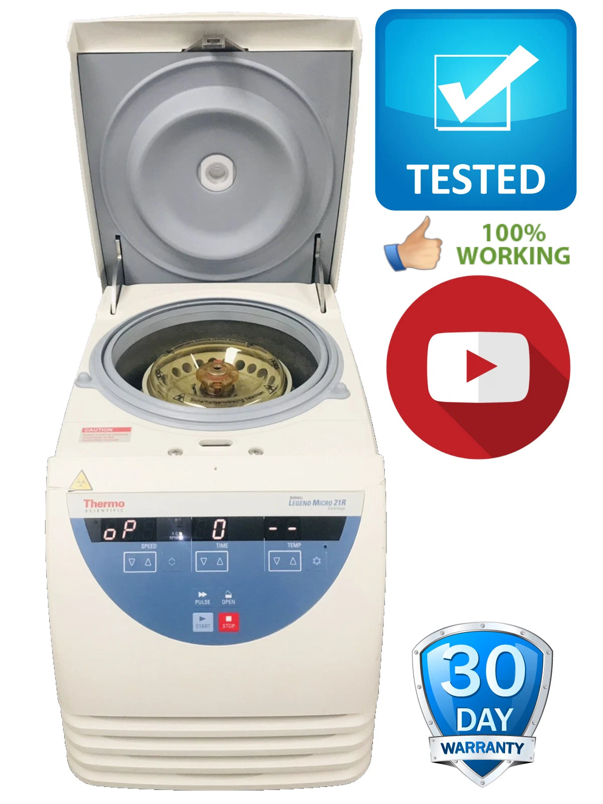 Thermo Sorvall Legend Micro 21R Refrigerated Centrifuge with 75003424 Rotor