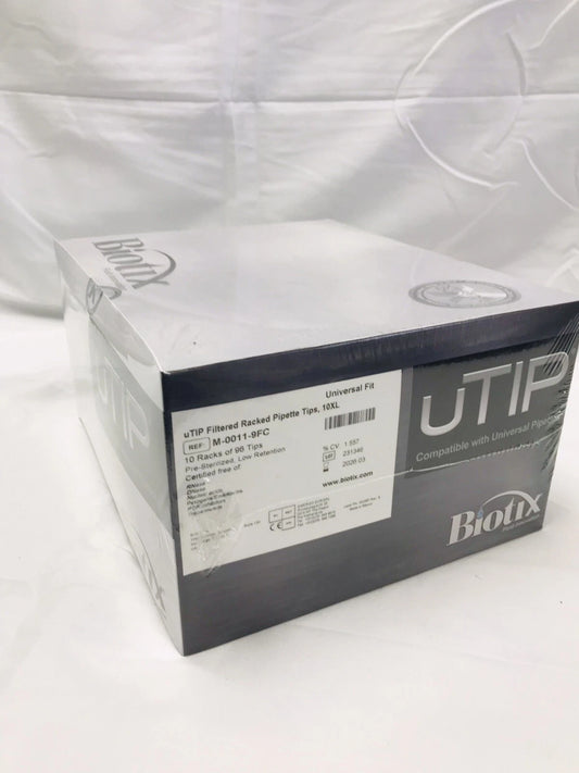 Biotix uTIP Filtered 10XL Universal M-0011-9FC Racked Pipette Tips New Sealed!
