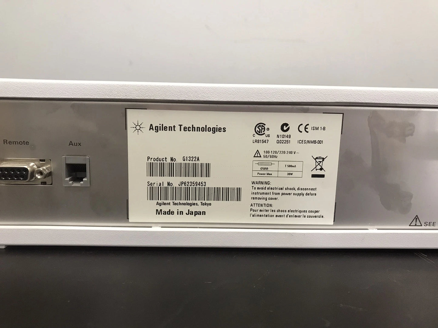 Agilent G1322A 1200 Series HPLC 4-CH HPLC Online Vacuum Degasser AS IS