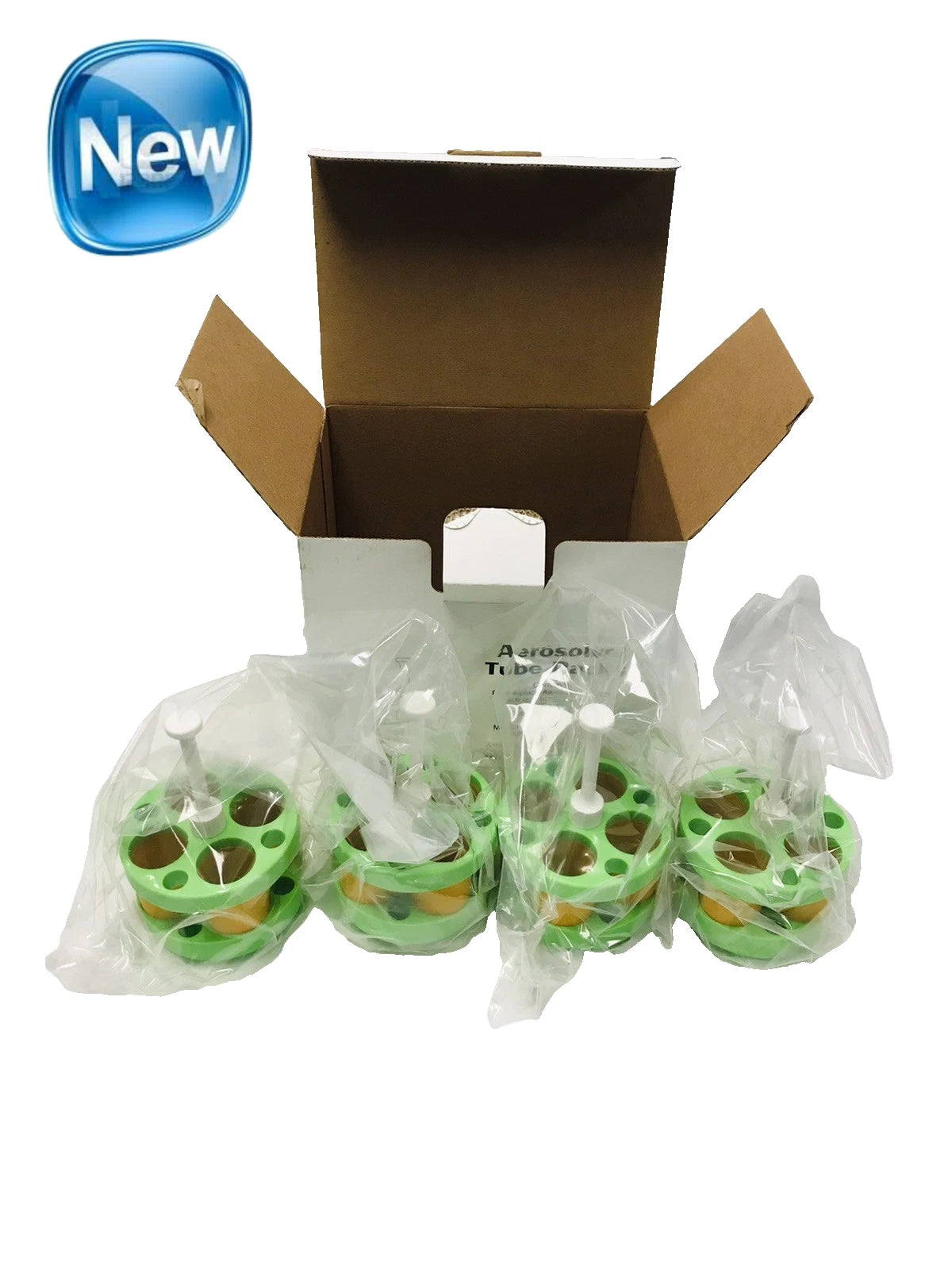 New Sealed Set of 4 Beckman Coulter Aerosolve Tube Racks 358992