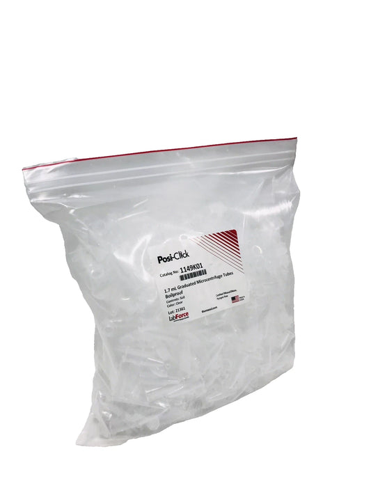 Thomas Sci LABFORCE 500 Posi-Click 1.7mL Microcentrifuge Tubes w/ Snap Cap Bulk
