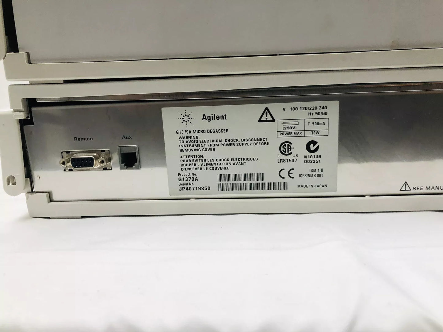 Agilent HP 1100 HPLC G1322A Micro Vacuum Degasser w/ Solvent Tray