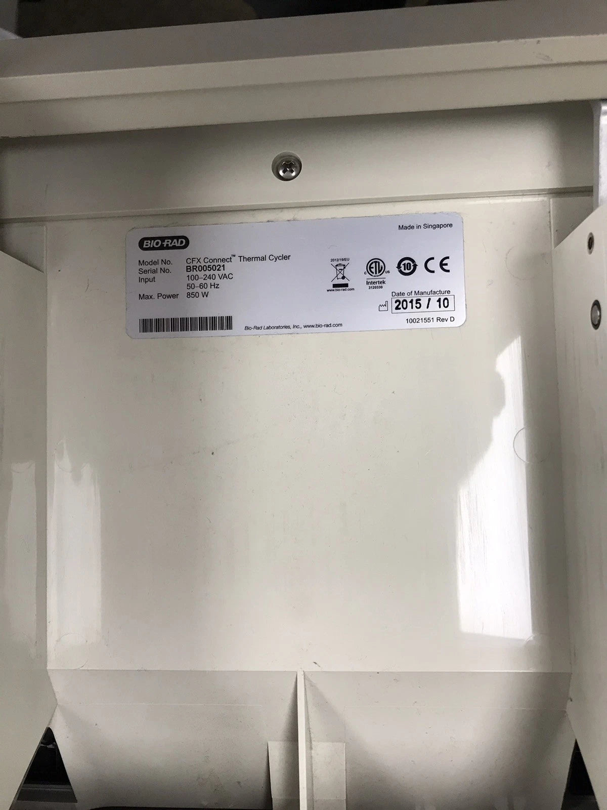 Bio Rad CFX Connect Optics Module Thermal Cycler Real-Time PCR Detection System