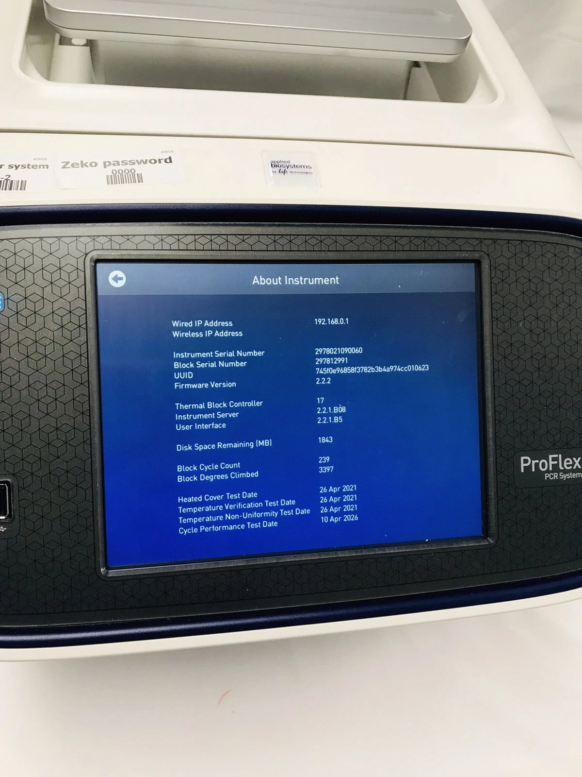 ABI Applied Biosystems Pro Flex PCR Thermocycler Base 96 Well Block