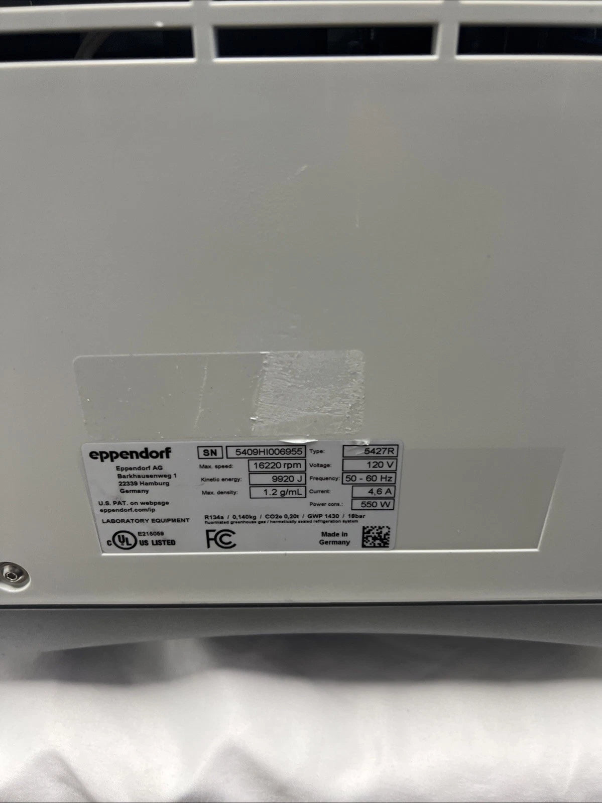 Eppendorf 5427R Refrigerated FA-45-30-11 Aerosol-tight Rotor