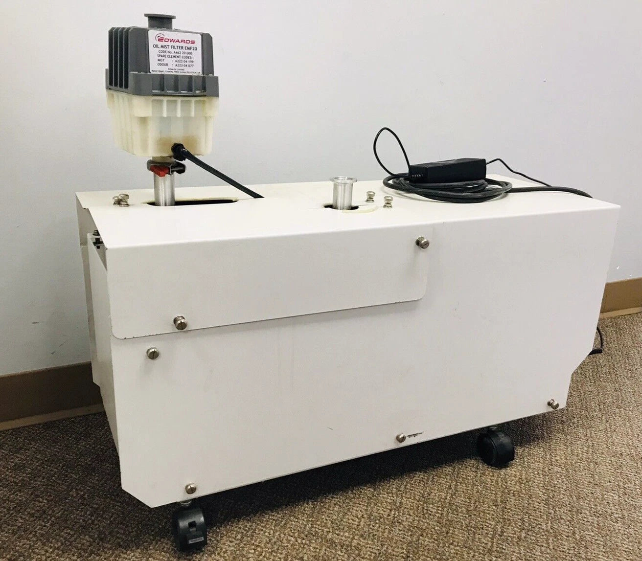 Edwards 30 E2M30 Dual Stage Vacuum Pump w/ Agilent G3199B Quiet Cover II + EMF20