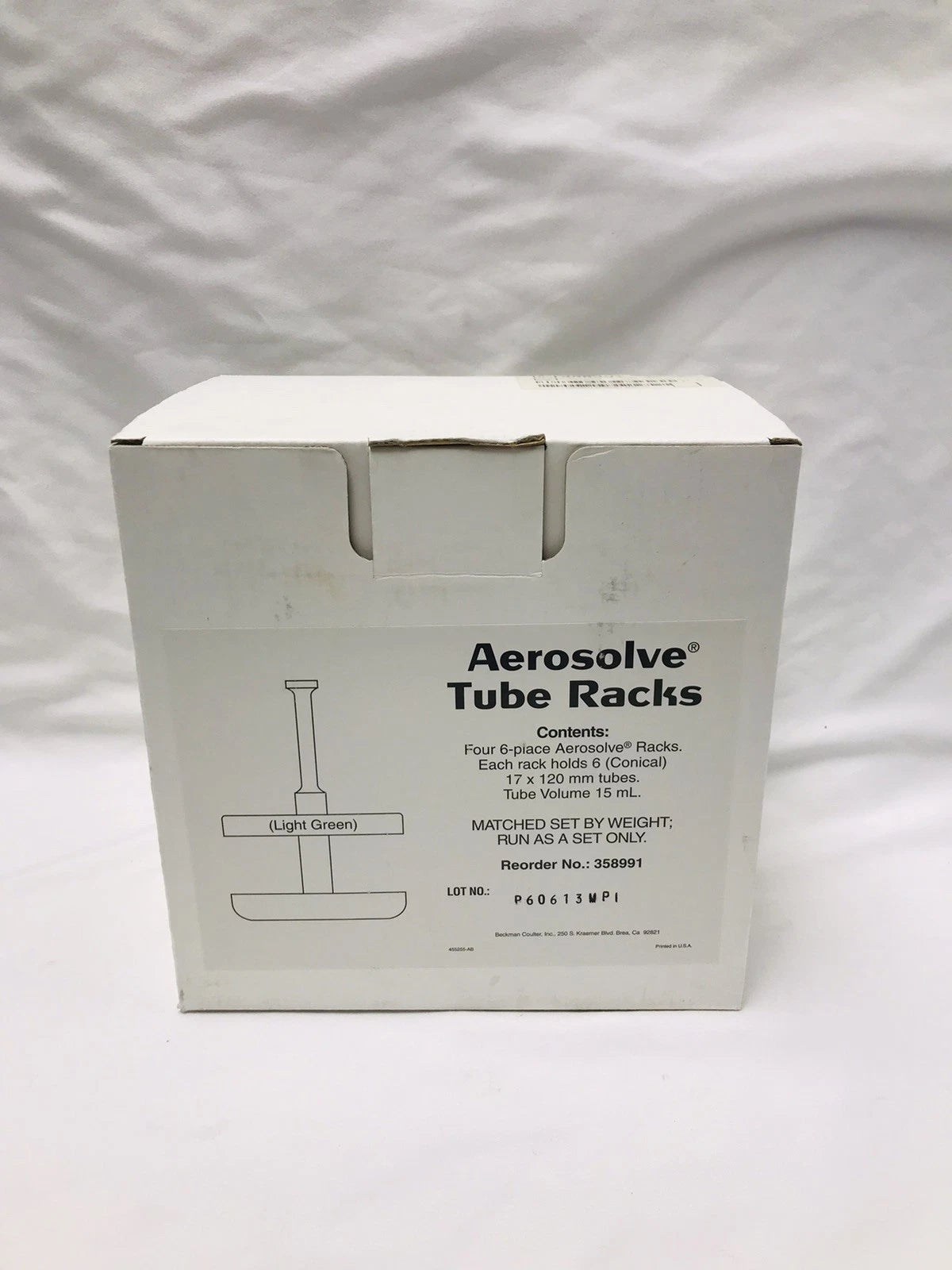 New Set of 4 Beckman Coulter Aerosolve Tube Racks 358991 15 mL Conical/3-5 mL