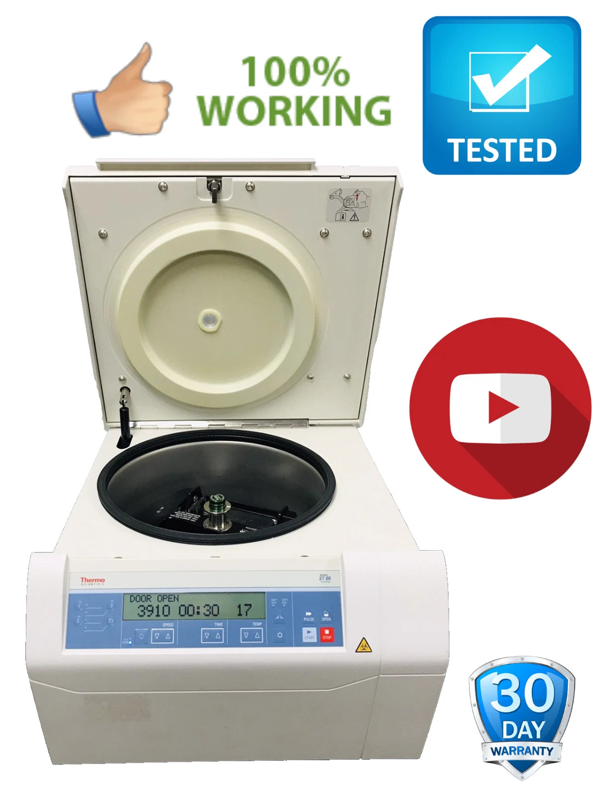 Thermo Scientific Sorvall ST 8R Refrigerated w/ M-10 Rotor Plate Carrier Tested