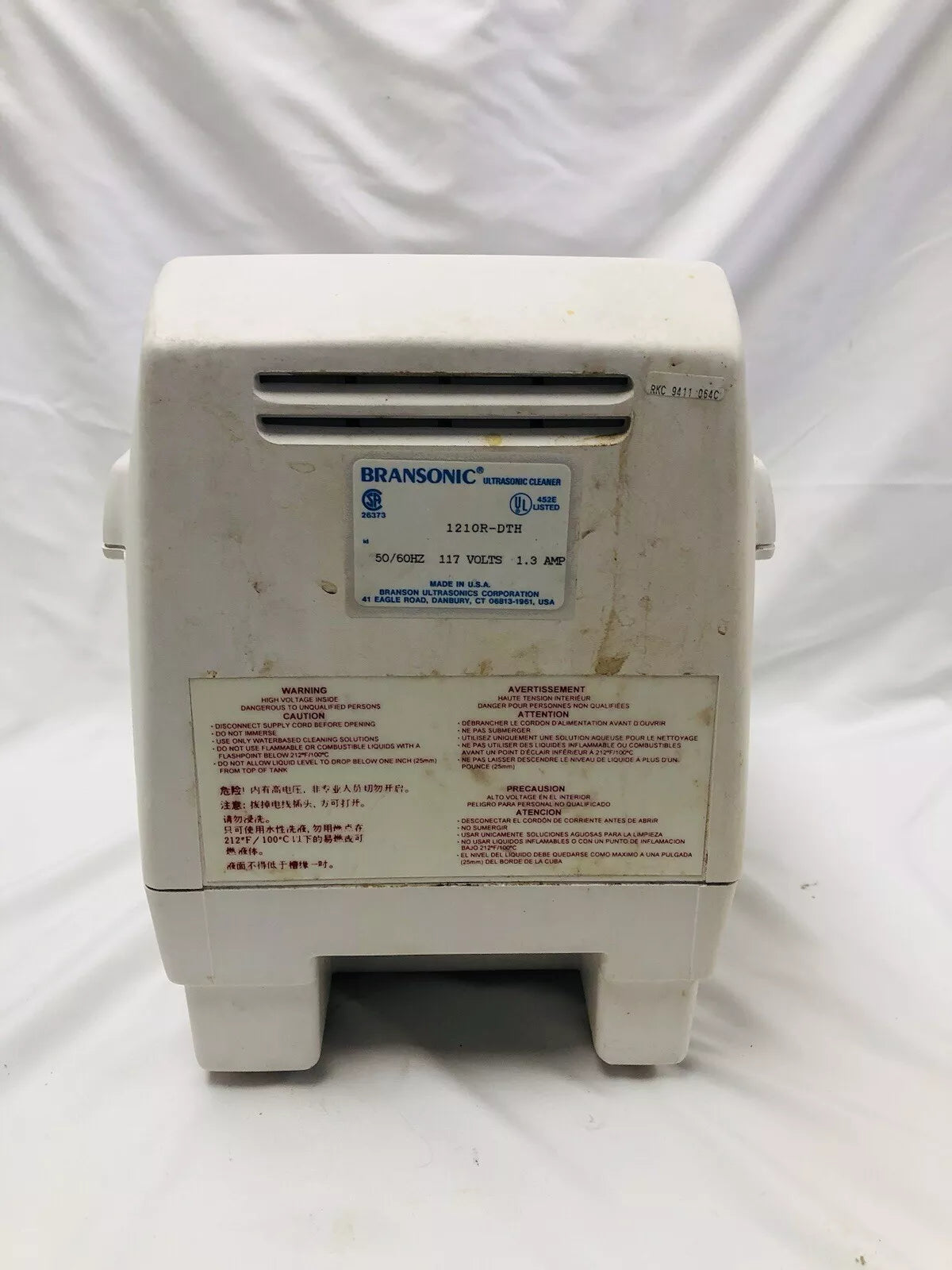 Branson 1210R-DTH Heated Ultrasonic Cleaner Bransonic 1210 Tested Working Video