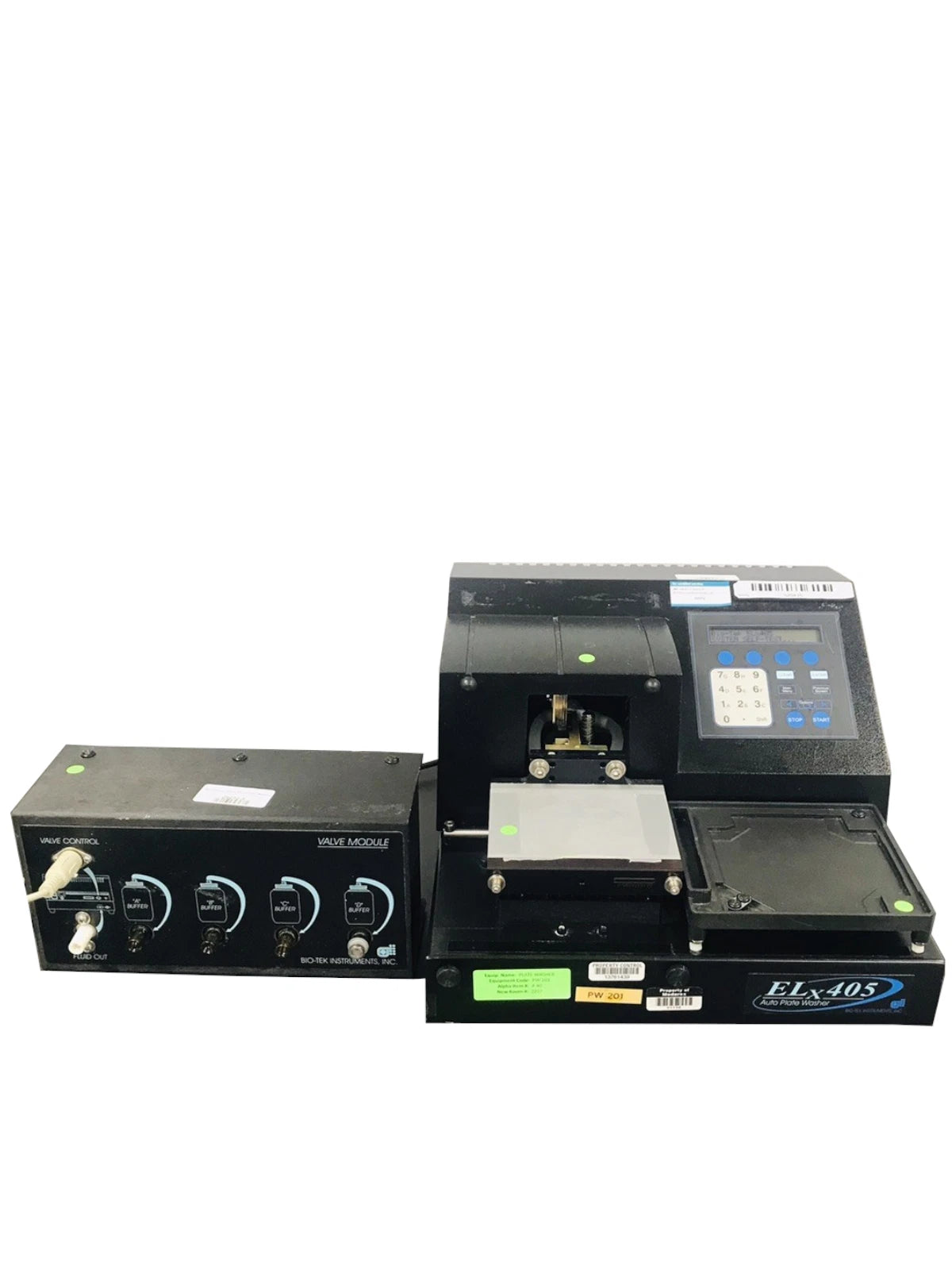 Bio-Tek ELx405 Microplate Washer with Bio-Tek Valve Module ELx405v Working Video