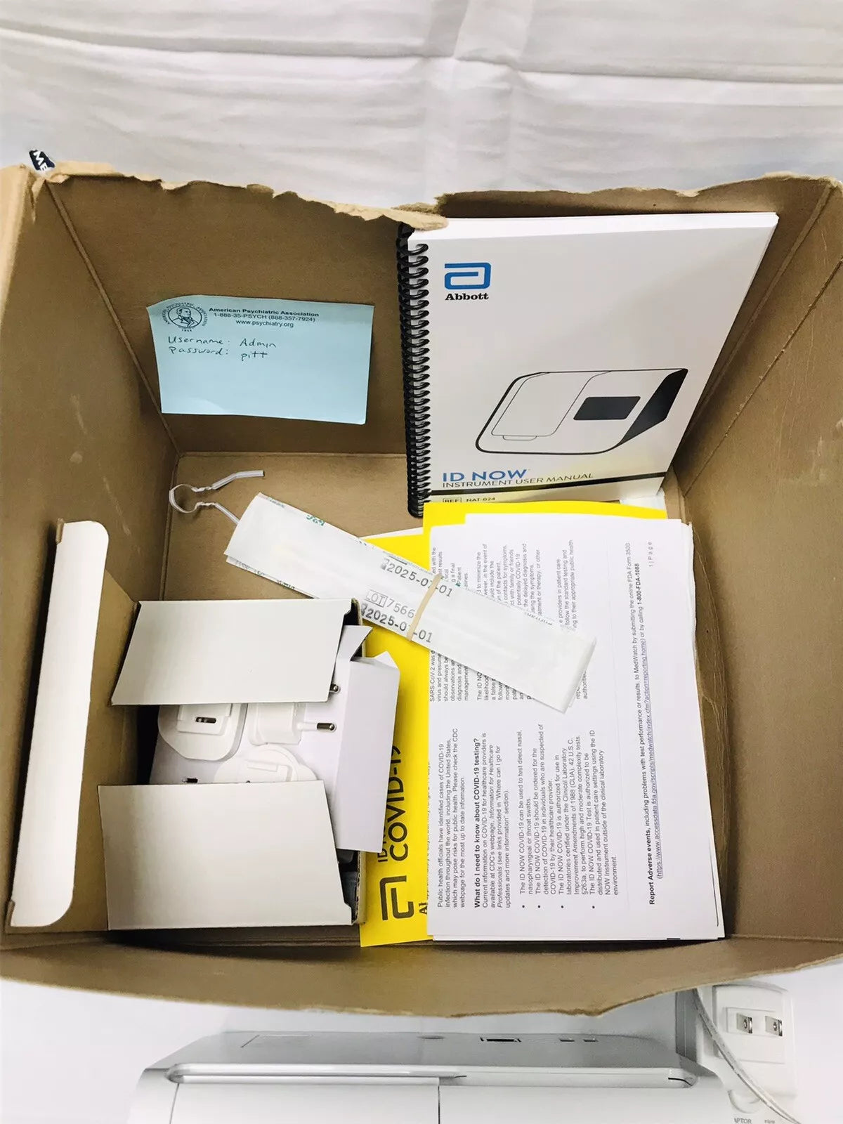 New Sealed Abbott ID NOW Instrument NAT- 024, Isothermal Molecular Rapid Test Analyzer