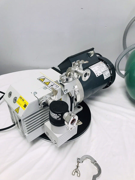 Leybold Trivac D8B Vacuum Pump with ARP 4-8 Exhaust Filter & Flexcell PR-4000 Reservoir