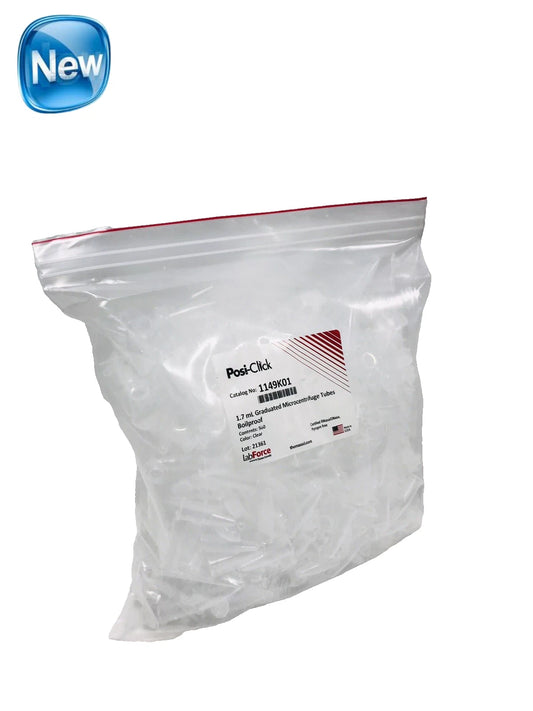 Thomas Sci LABFORCE 500 Posi-Click 1.7mL Microcentrifuge Tubes w/ Snap Cap Bulk