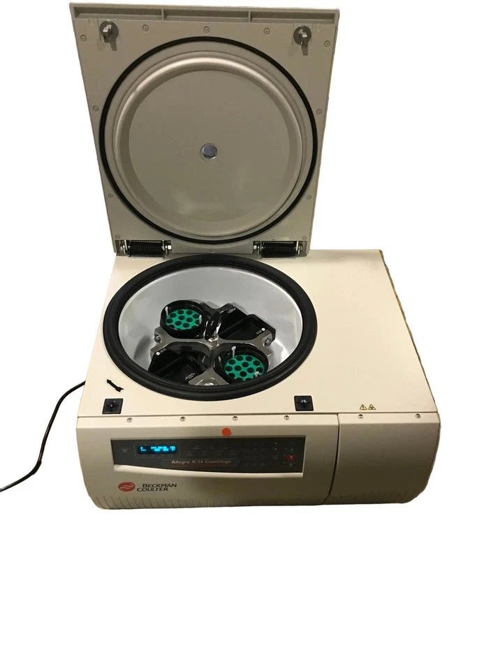 Beckman Coulter Allegra X-14 Benchtop Centrifuge A99464 with SX4750 Rotor 4x Buckets and 4x 15mL Adapters