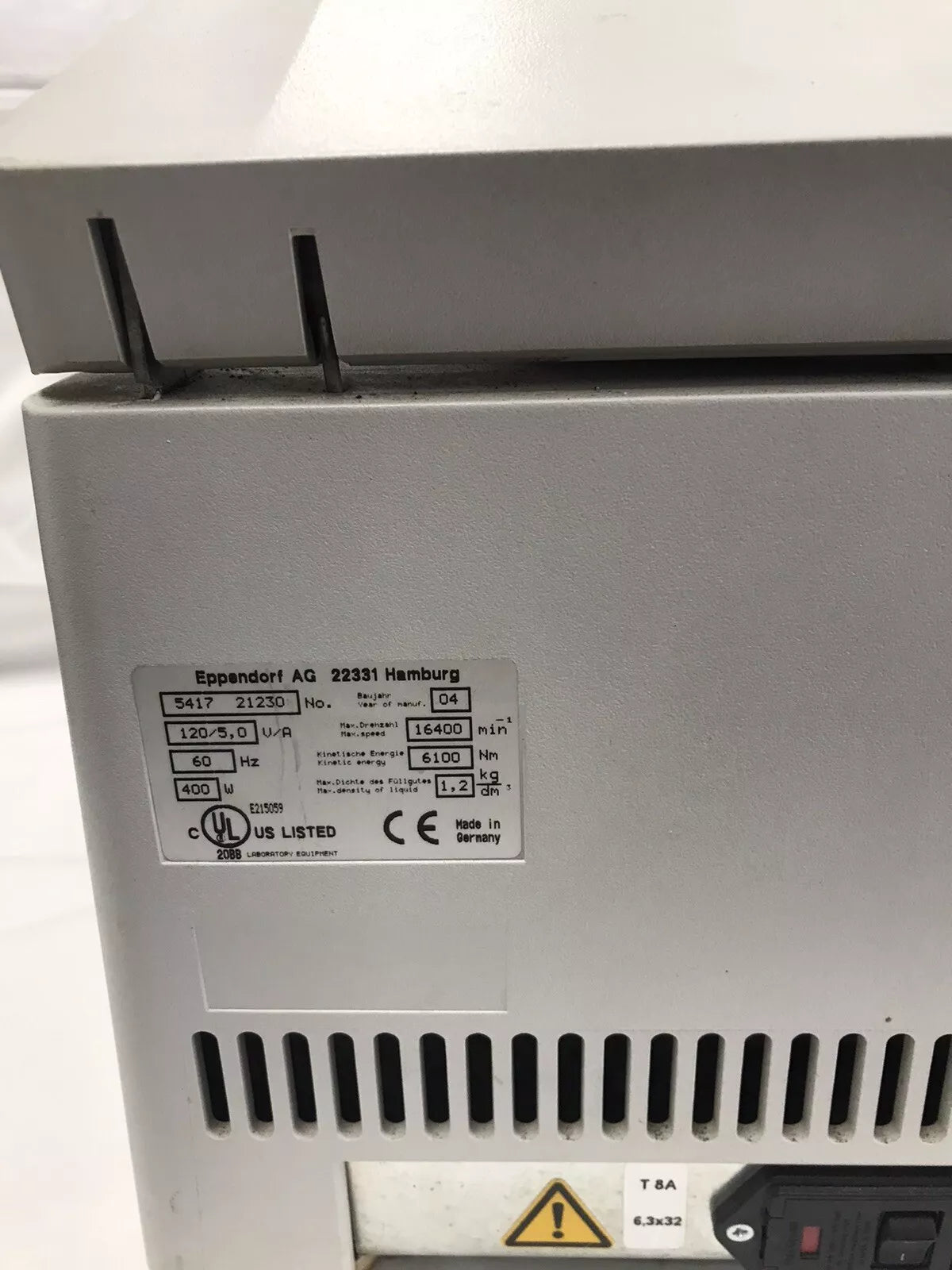 Eppendorf 5417C Centrifuge NO POWER No rotor for parts or repair