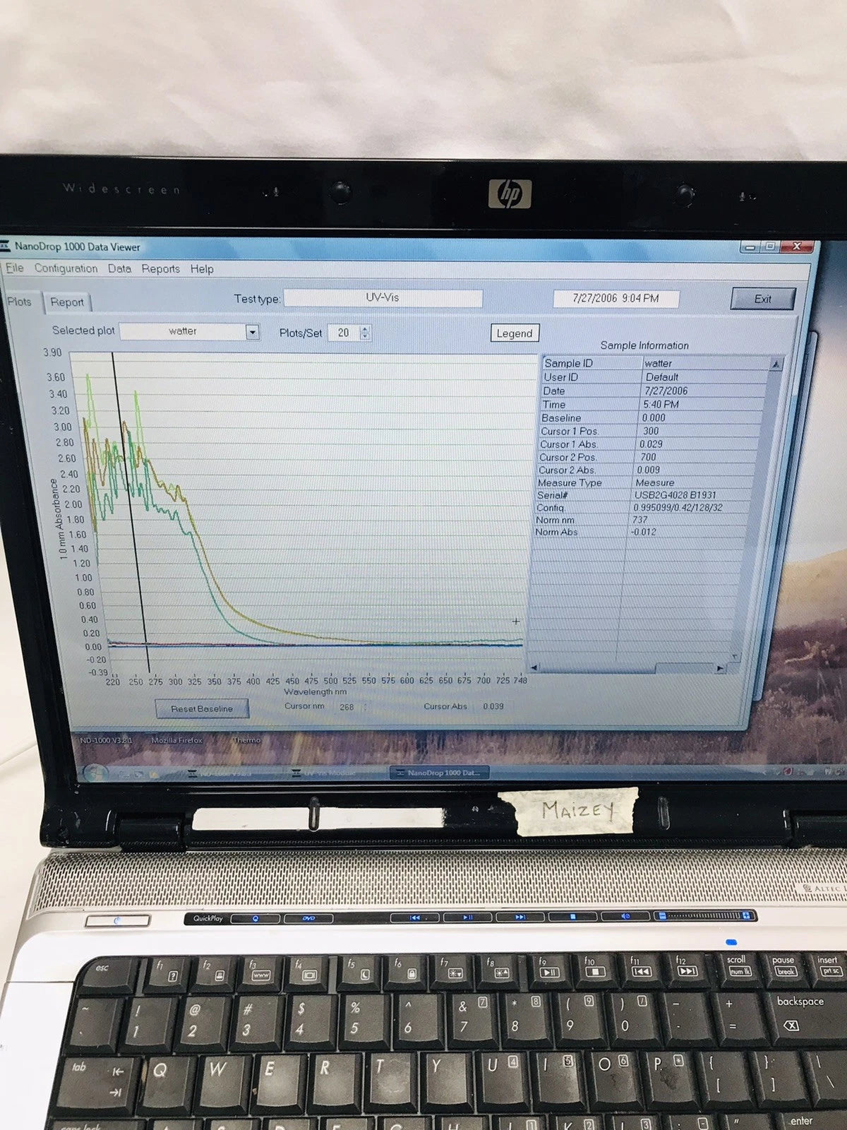 Thermo ND-1000 NanoDrop UV/VIS Spectrophotometer with Computer Tested Working units 2