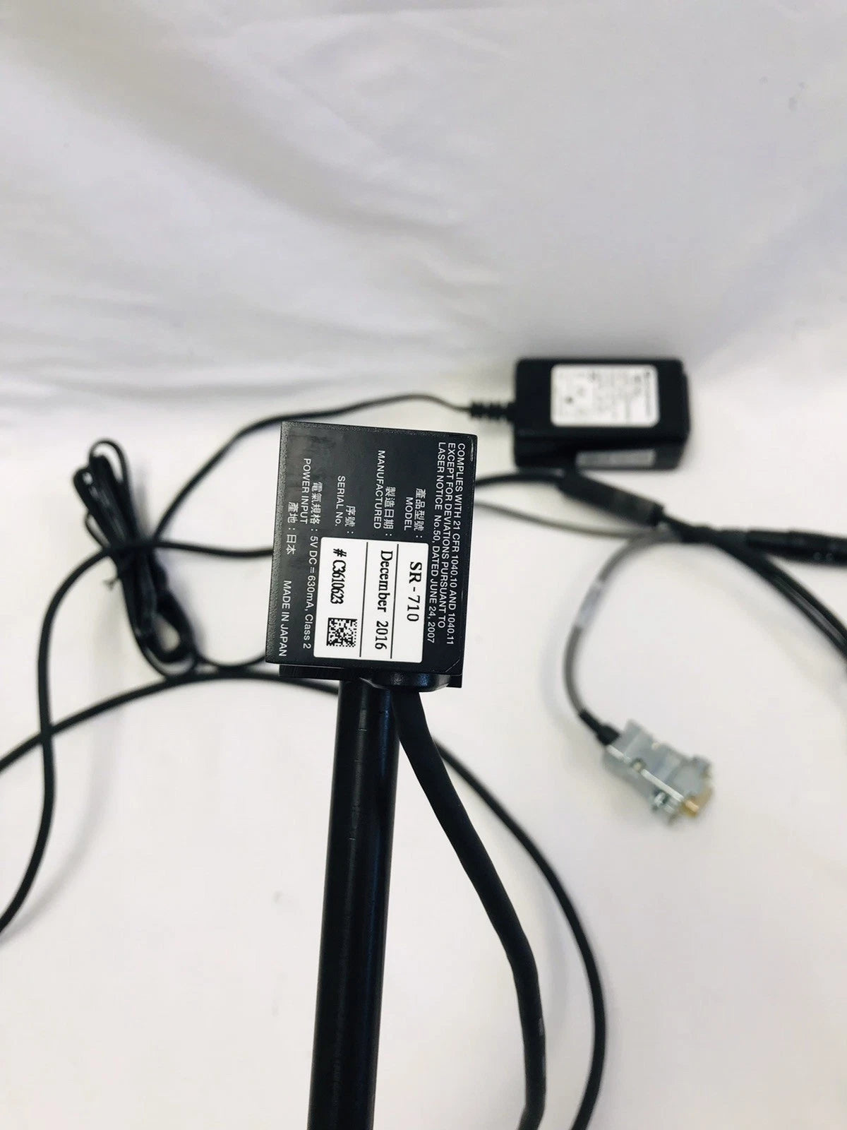 Keyence SR-710 Barcode Reader with Power Supply and Cords Tested Working Video