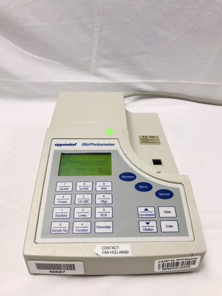 Eppendorf 6131 BioPhotometer Spectrophotom UV/Vis DNA RNA Oligo Protein Bacteria