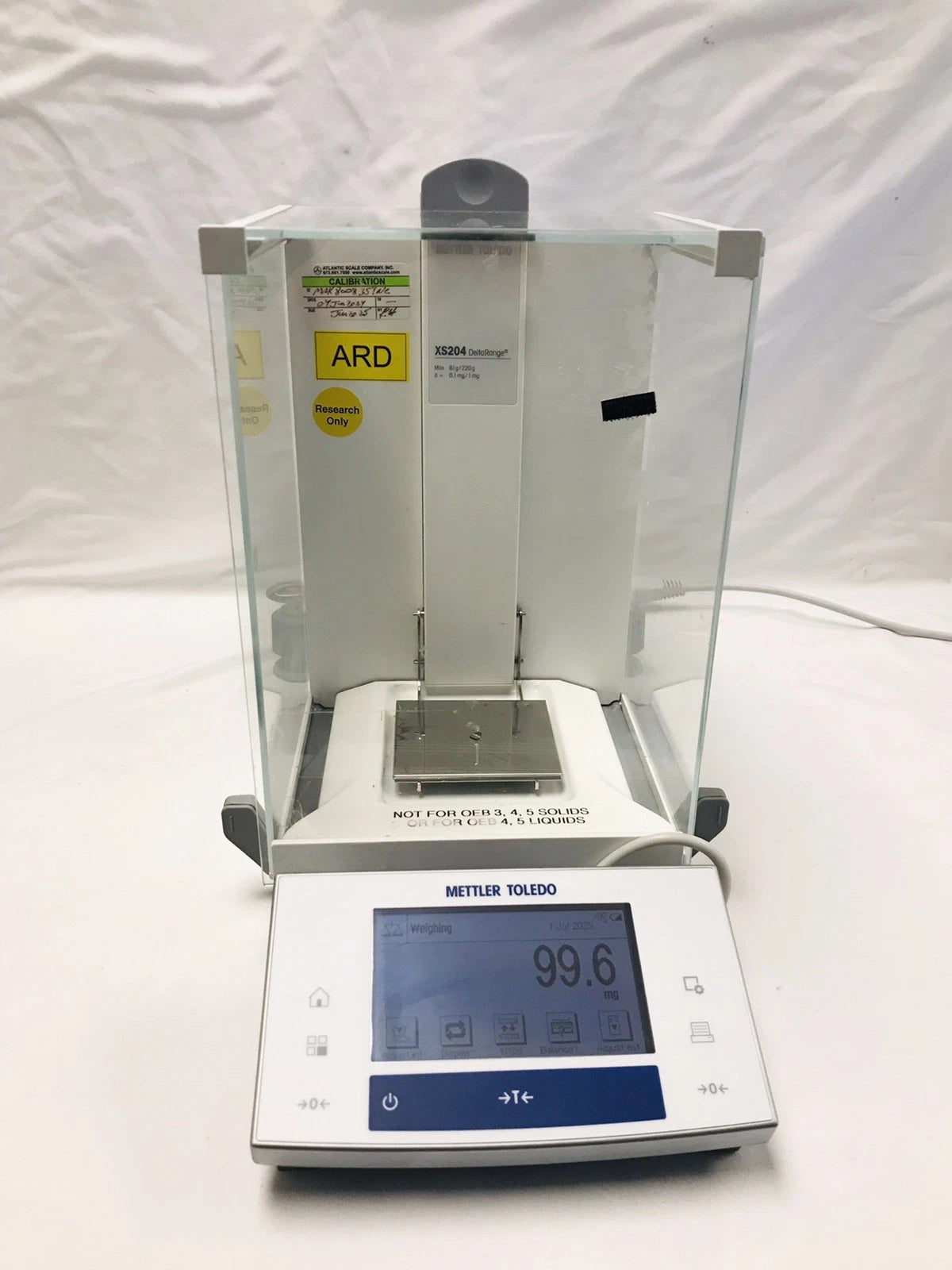 Mettler Toledo XS204 Analytical Digital Lab Balance Scale 220g X 0.1mg Working
