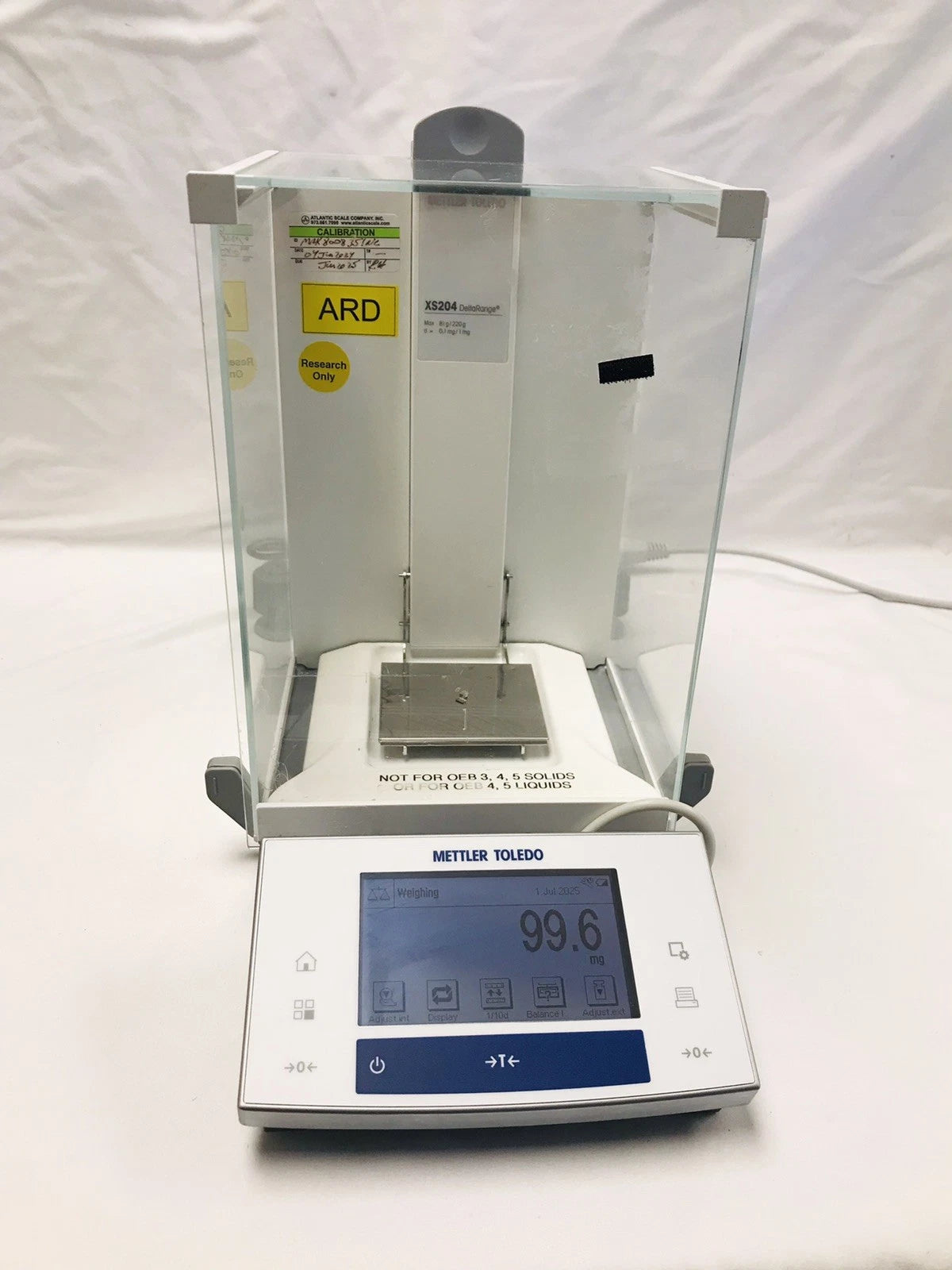 Mettler Toledo XS204 Analytical Digital Lab Balance Scale 220g X 0.1mg Working