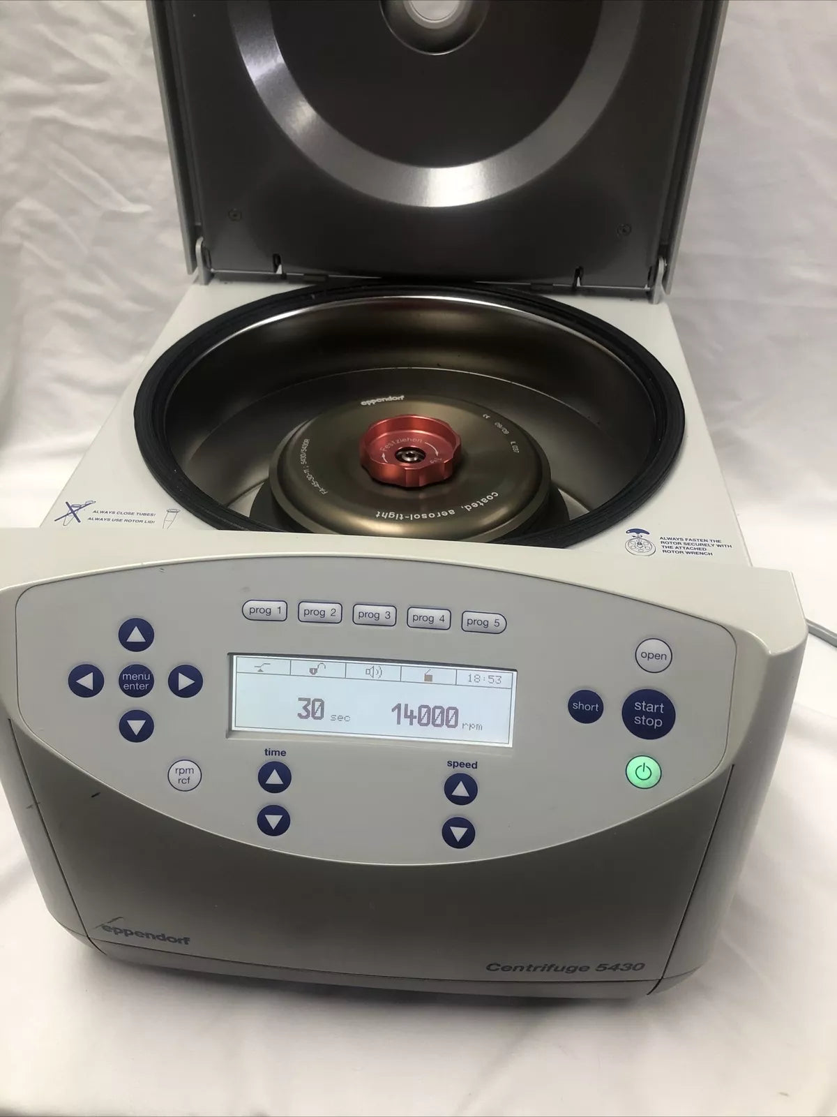 Eppendorf AG 5430 V4.3 Centrifuge w/Rotor/Lid FA-45-30-11 Tested Working Video