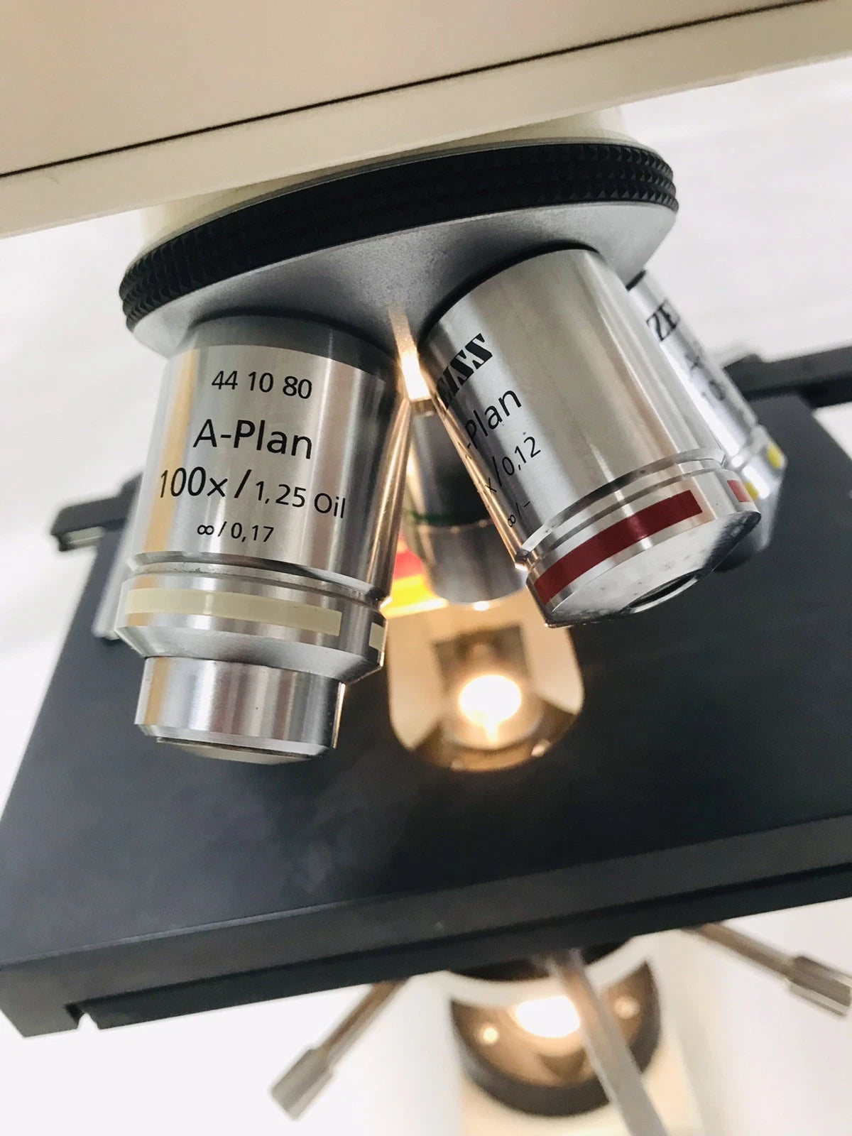 Carl Zeiss Standard 25 ICS 10x/20 Eye Pieces 5x A-Plan Objectives Trinocular