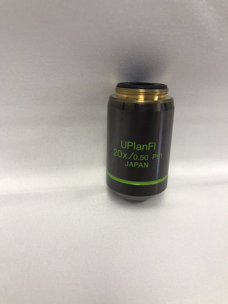 Olympus UPlanFL Ph1 20x0.50 ph1 Phase Contrast Microscope Objective Tested