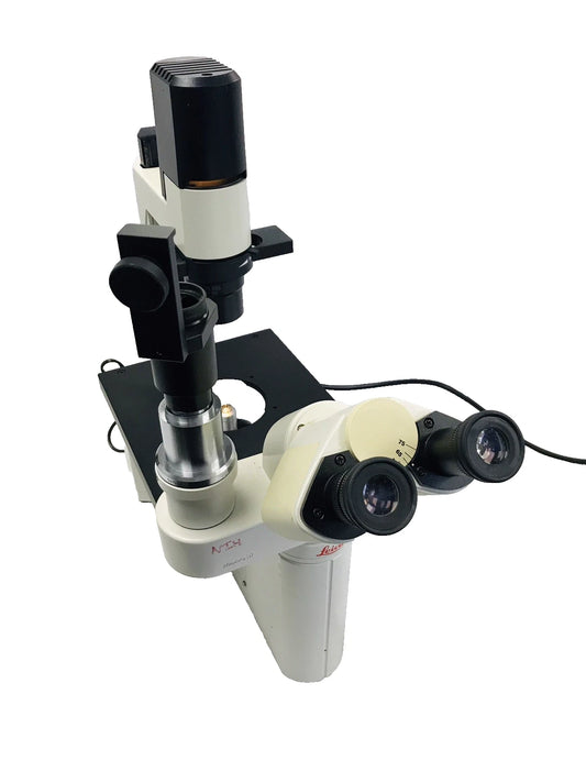 Leica - Leitz DM IL Inverted Phase Contrast Microscope With 4 Objectives DMIL