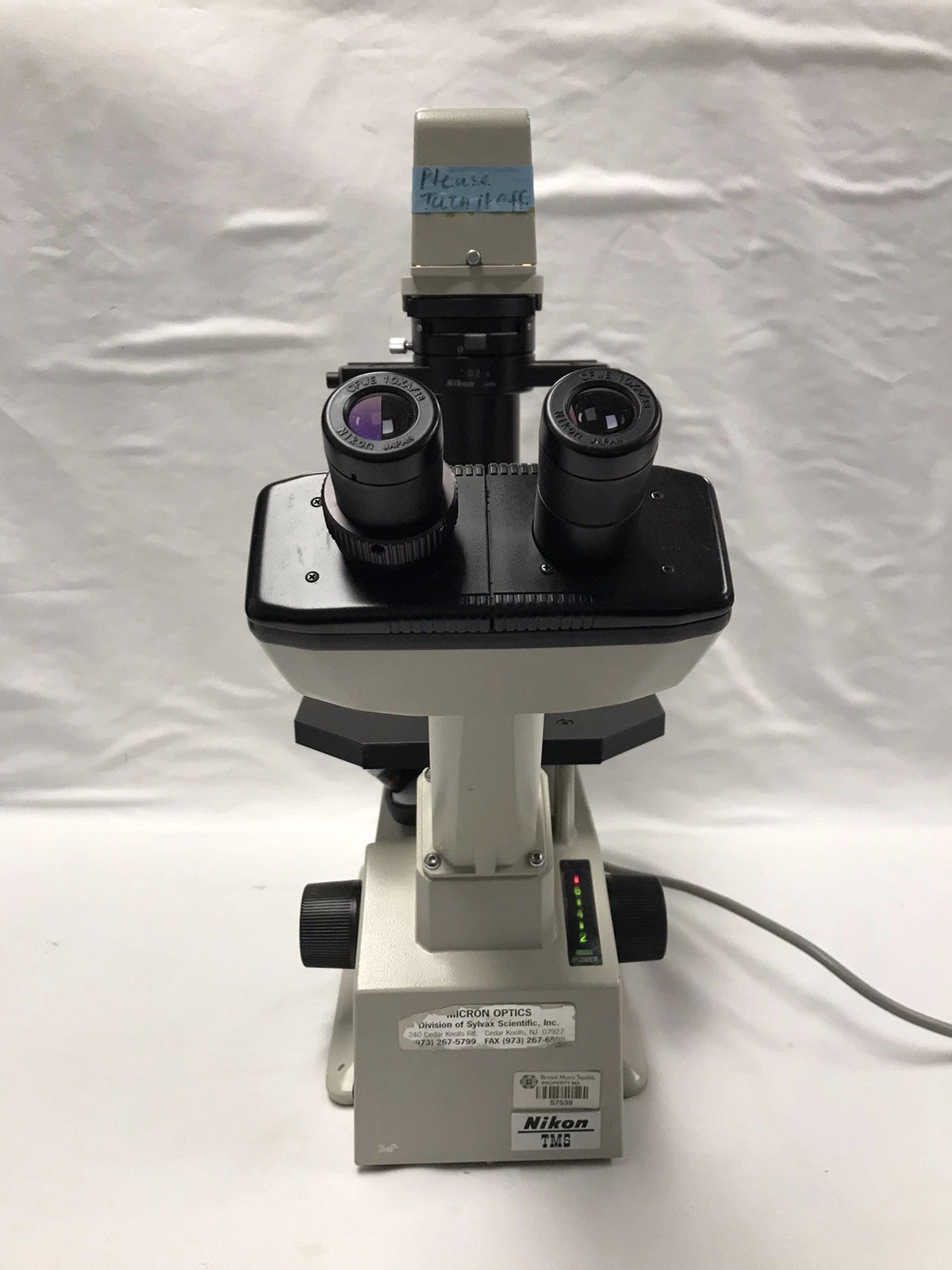 Nikon TMS Phase Contrast Inverted Microscope 2 Objectives 10x 20x Binocular