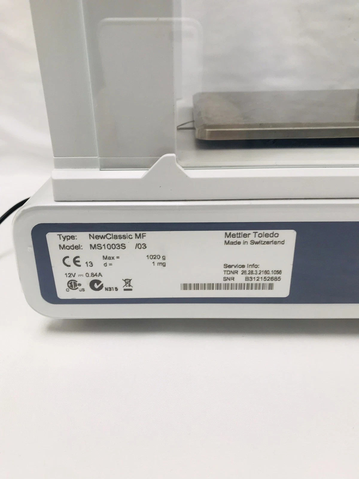 Mettler Toledo MS1003S NewClassic MF Tested Working Max = 1020g d = 1mg 30133528