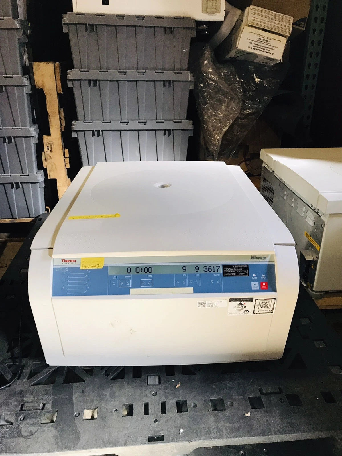Thermo Megafuge 40 Benchtop Centrifuge with TX-750 Rotor, Buckets, Plate Carrier