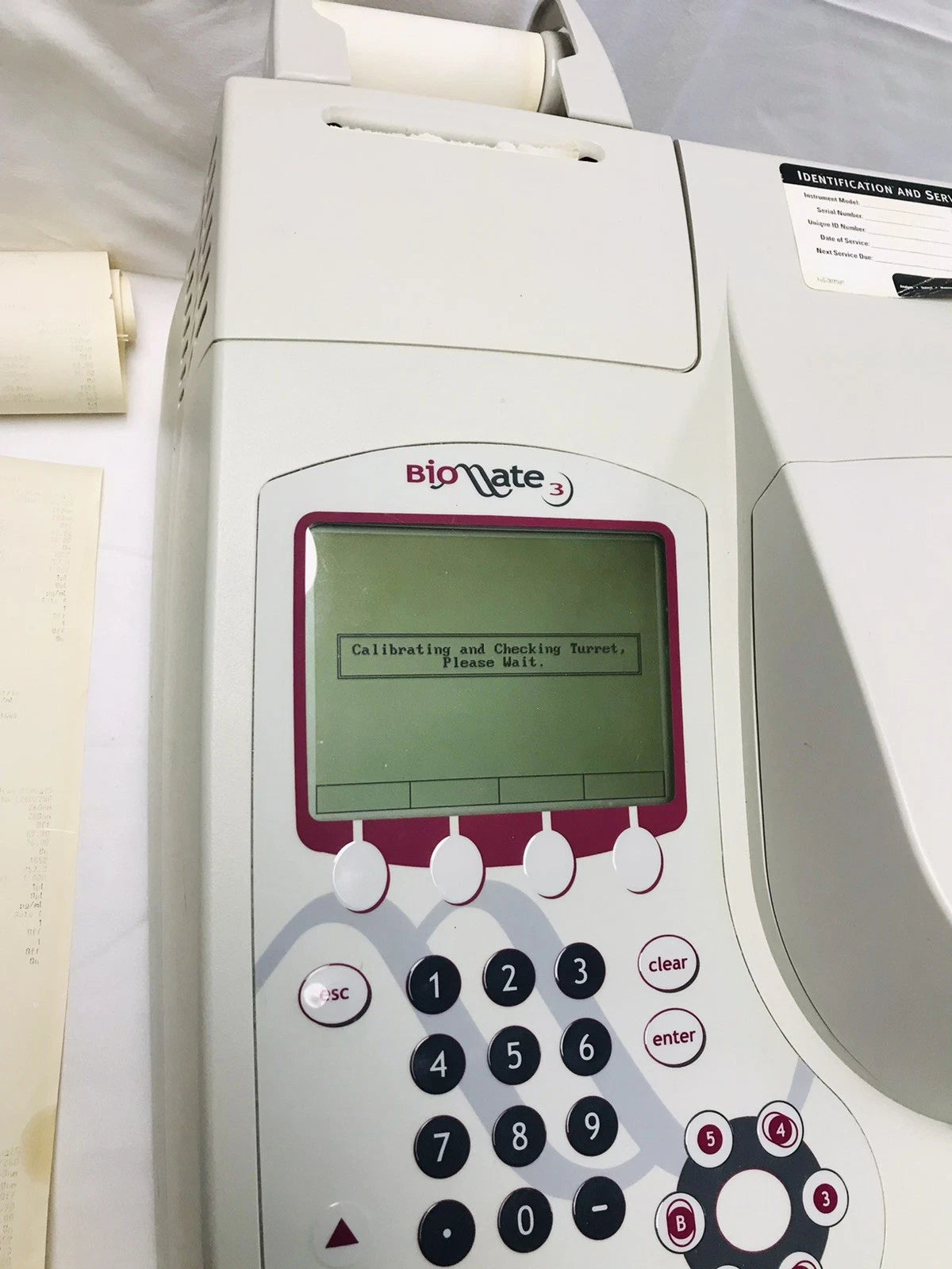 Thermo Scientific Biomate 3 UV Visable Spectrophotometer 335905P w/ Printer