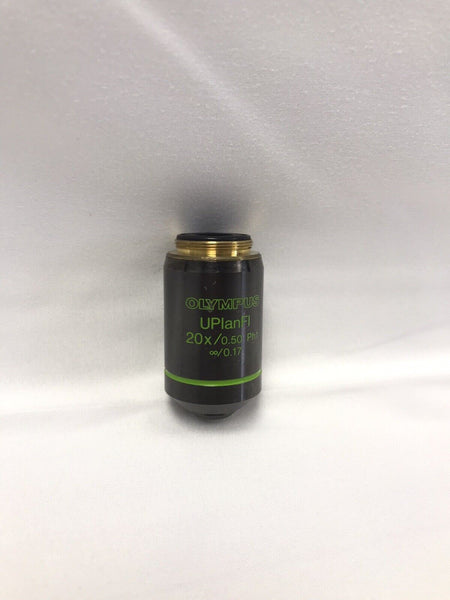 Olympus UPlanFL Ph1 20x0.50 ph1 Phase Contrast Microscope Objective Tested