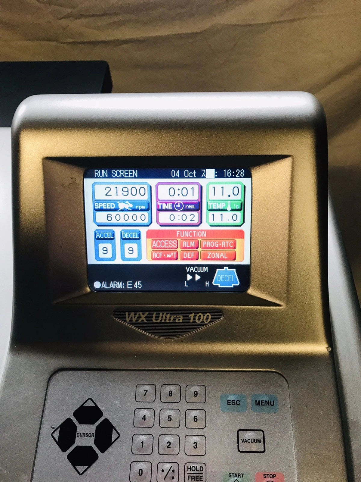 Thermo Scientific Sorvall WX 100 Ultra Series Centrifuge 46902 2009 For Parts