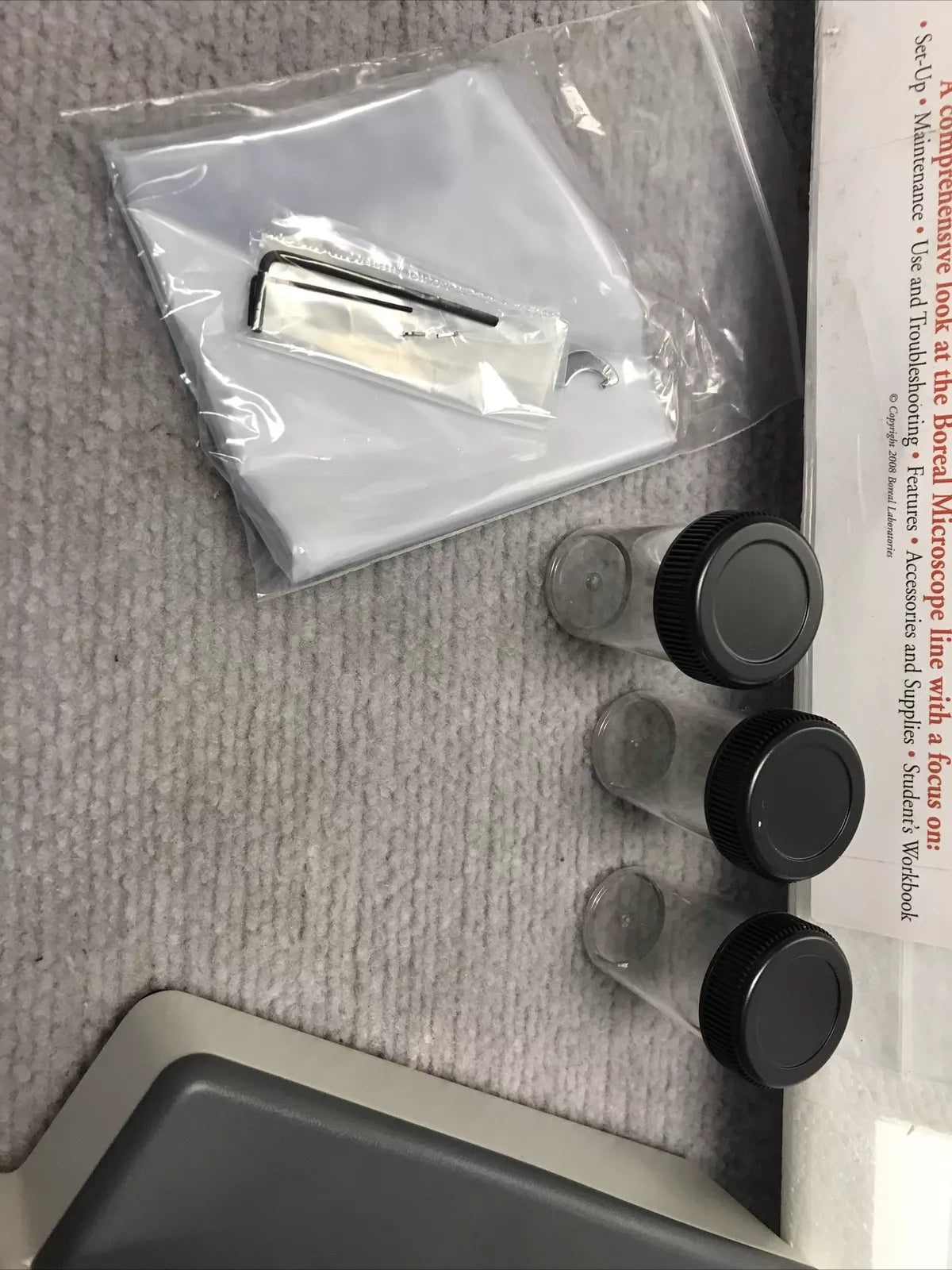 new Boreal Compound Light Microscope SFC 111 Series 3 Objectives 4x 10x 100x Student