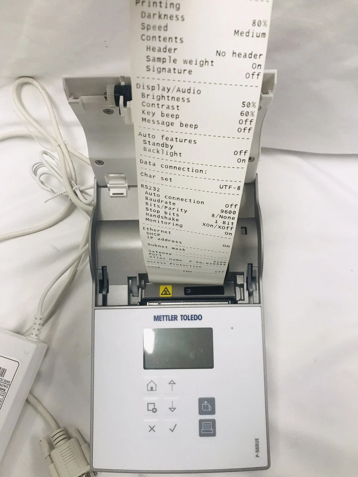 Mettler Toledo P-56RUE Thermal Printer For Analytical Balance & Scale Tested